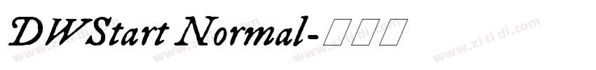 DWStart Normal字体转换 DWStart Normal字体转换